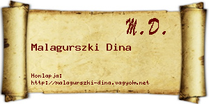 Malagurszki Dina névjegykártya